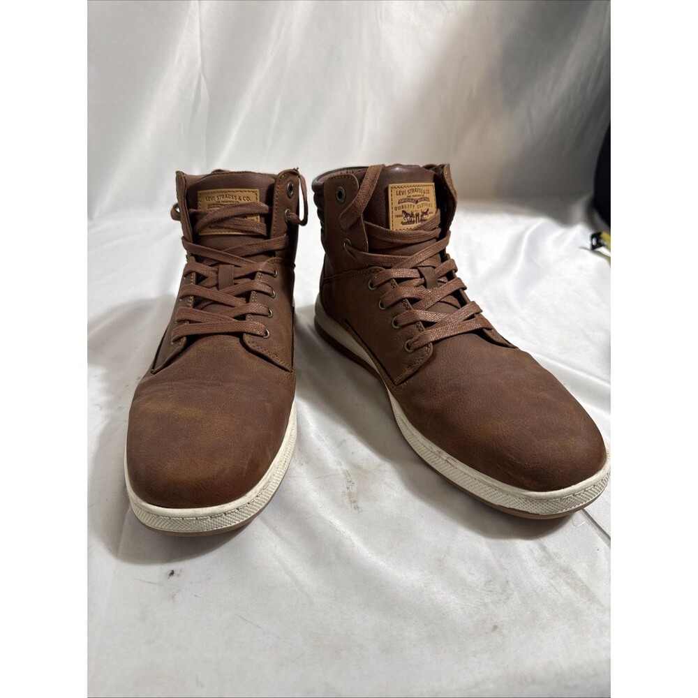 Levi's Strauss High Top Sneakers Men's Shoes  Size 12 M Brown Synthetic Upper